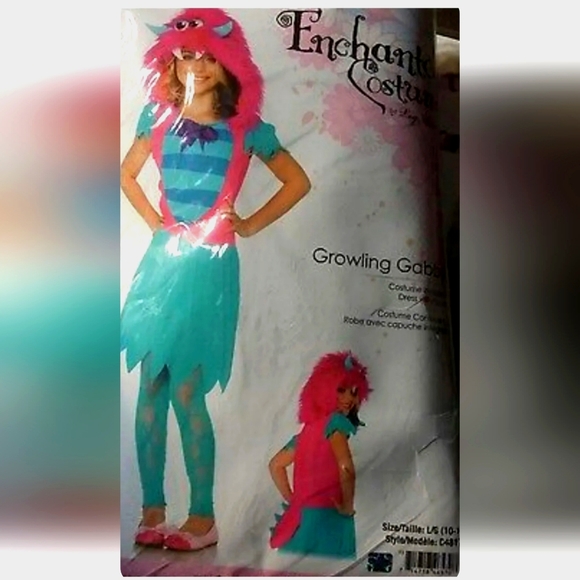 :* Growling Gabby Girls enchanted Monster Costume Halloween Dress-up small 4-6 - Picture 3 of 6